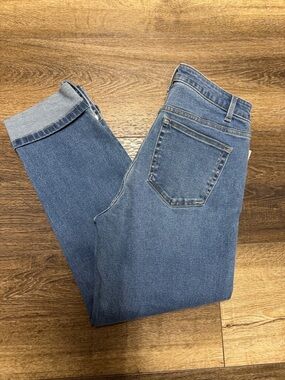 Michael Kors Selma Straight Crop Blue Denim Jeans